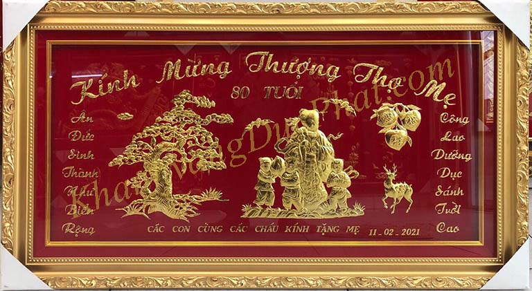 Top 5 mẫu Khánh Vàng Mừng Thọ cao cấp sang trọng giá tốt